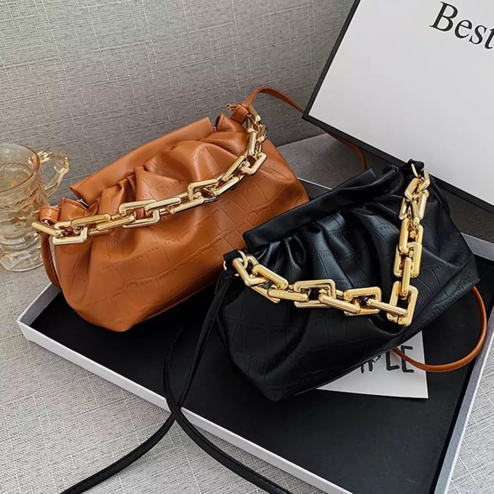Fashion Pleated Chain Handbag